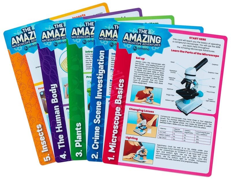 Amazing Microscope Adventure Cards - Activities and Experiments for Kid's 8+