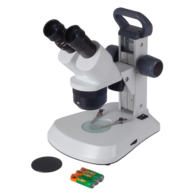 OM-124L 10X-20X-40X Rechargeable LED Stereo Microscope