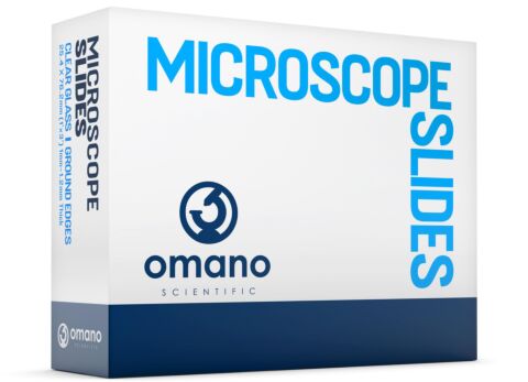 Omano Plain Glass Microscope Slides, 50pc