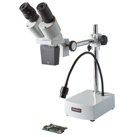  OM-B10-L LED 10X or 20X Integrated Boom Stereo Microscope for PCB Repair