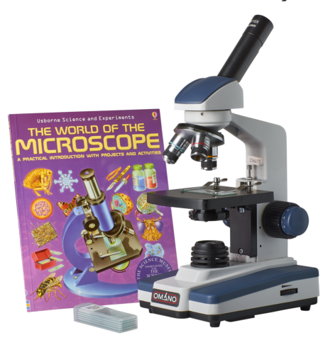 Omano OM118-M3 Student Compound Microscope 40X-400X Gift Package