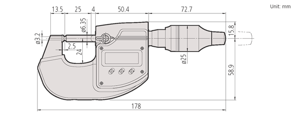 Mitutoyo MDH Micrometer High-Accuracy Sub-Micron Digimatic Micrometer Dimension