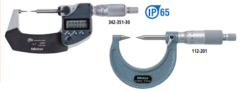 Mitutoyo Point Micrometers - Series 342, 142, 112