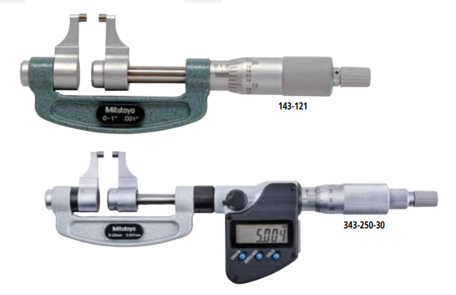 Mitutoyo Caliper Type Micrometers - Series 343,143