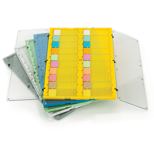 20-Place Plastic Microscope Slide File Folder